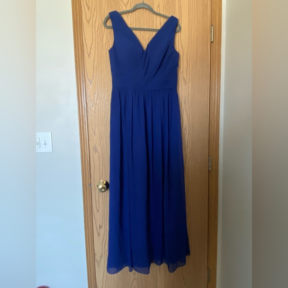 Bill Levkoff Elegant Blue Evening Gown - Size 12